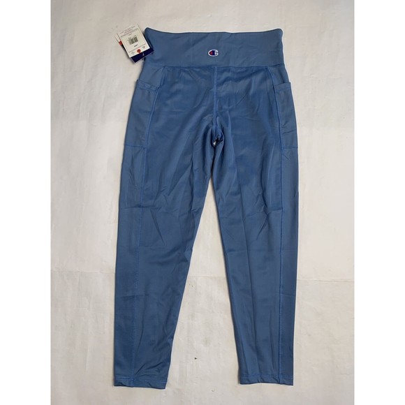 Champion Authentic Athletic wear Moisture Wicking Leggings Size Large Blue - Picture 2 of 9